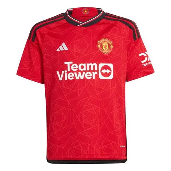 adidas Manchester United Home Shirt 2023 2024 Juniors 7-8 Years Red 37896908175
