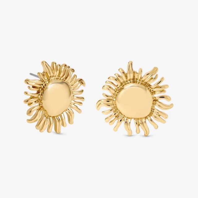 Mood Gold Plated Sun Stud Earrings Gold female One Size