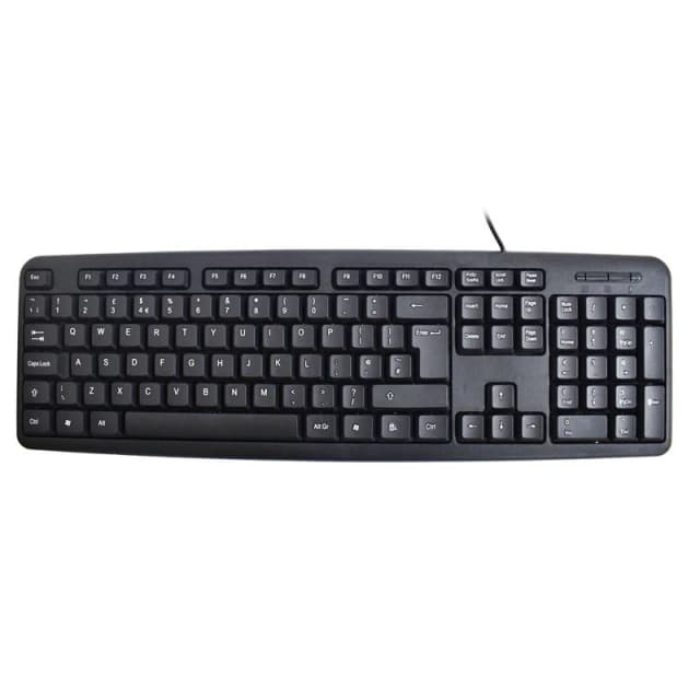 FDL SLIM 105 KEY USB Keyboard - BLACK