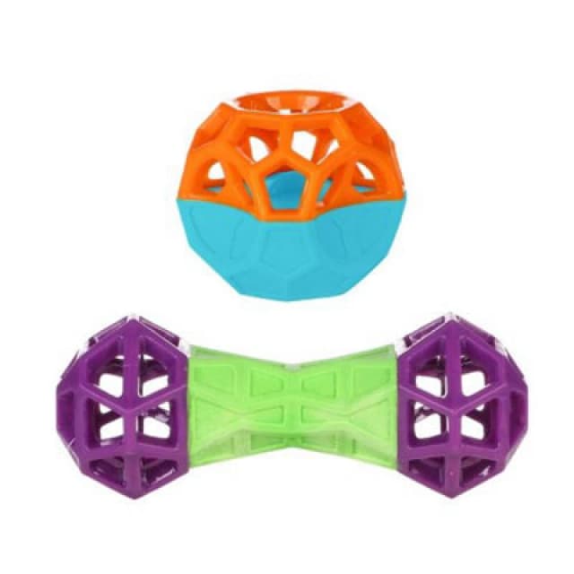 Ministry Of Pets Fetch 'n' Play Toys With Cage Detail (Pack Of 4)