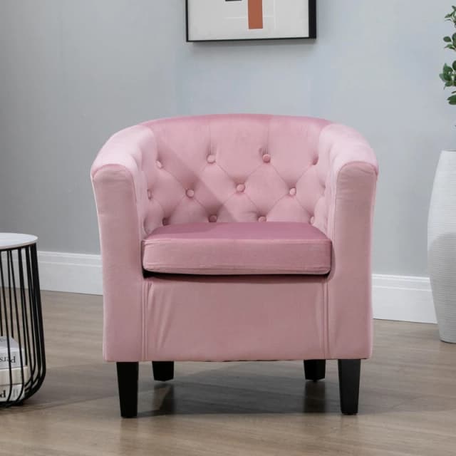Artemis Home Clio Accent Chair in Pink Pink Unisex