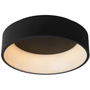 Lucide TALOWE LED - Flush Ceiling Light - Ø45.5cm- LED Dim. - 1x30W 3000K - Black