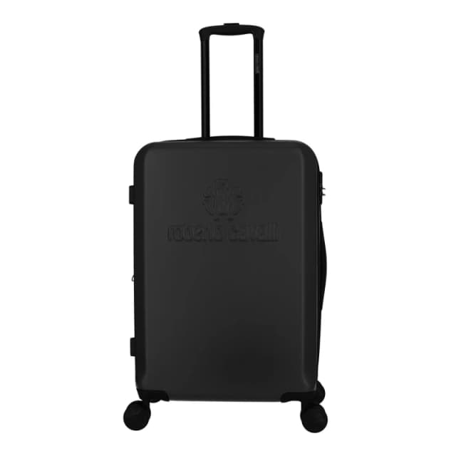 Roberto Cavalli Womens Classic Logo Hard Suitcases Black female 20in/51cm