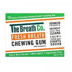 The Breath Co Fresh Breath Chewing Gum with Sweetners - 10 Pieces Citrus Mint Flavour