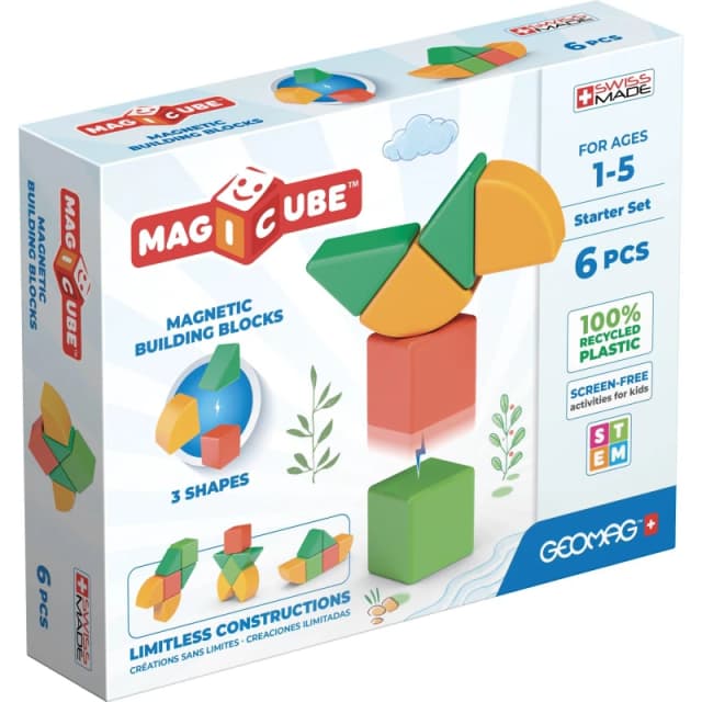 Geomag Magicube Magnetic Shapes Starter Set - 6 Pieces Multi