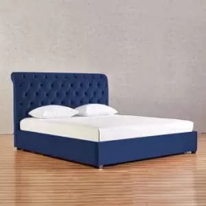 Envisage Trade - Kelist Upholstered Beds - Plush Velvet, Small Double Size Frame, Blue - Blue