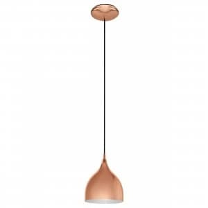 EGLO ES/E27 Coretto 2 Copper Pendant Light 60W - 94743