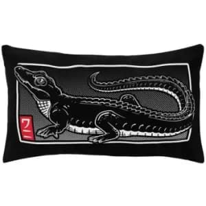 Unorthodox Collective Oriental Crocodile Filled Cushion (One Size) (Black) - Black