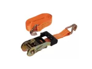 Silverline 453254 Rubber-Handled Ratchet Tie Down Strap J-Hook 6m x 38mm Rated 750kg Capacity 2000kg
