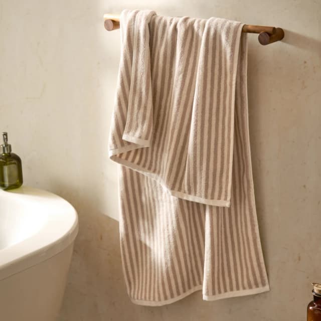 Yard Hebden Striped Cotton Towel Natural