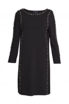 French Connection Lula Rhinestone Tunic Dress Black