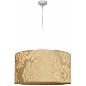 Helam Abba Cylindrical Pendant Ceiling Light Gold, White 40cm