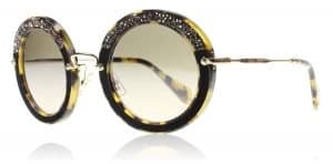 Miu Miu MU08RS Sunglasses Tortoise / Gold 7S04P0 49mm