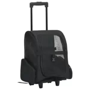 Vidaxl Foldable Multipurpose Pet Trolley Black