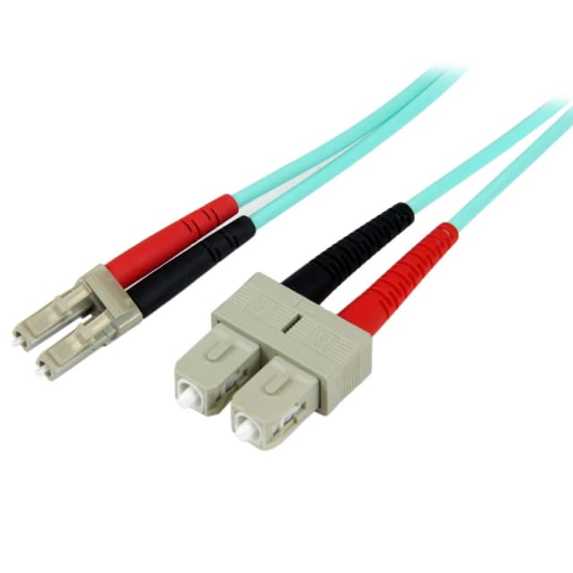 StarTech.com 5m (16.4ft) LC/UPC to SC/UPC OM3 Multimode Fiber Optic Ca