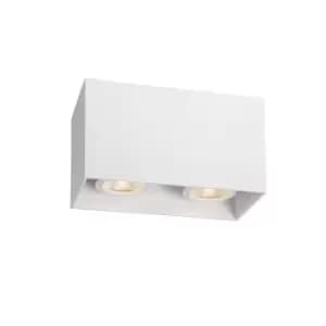 Lucide Bodi Modern Surface Mounted Ceiling Spotlight 2xGU10 White