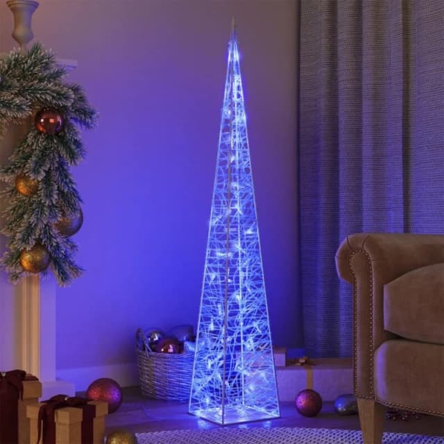 VIDAXL Acrylic Decorative LED Light Cone Blue 120cm vidaXL 8720286434932