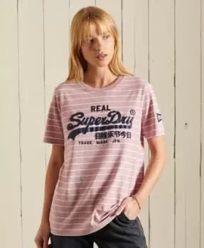 Superdry Vintage Logo Source Striped T-Shirt