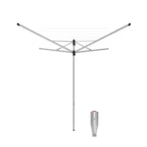 Brabantia Rotary Lift-O-Matic Airer & SplitPole, 40m - Metallic Grey