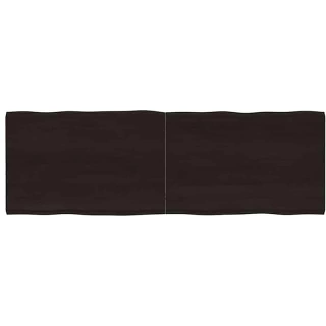 Vidaxl Table Top Dark Brown 180X60X(2-4) Cm Treated Solid Wood Live Edge, Brown 364044