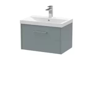 Hudson Reed Juno 600mm Wall Hung Single Drawer Vanity & Thin-Edge Basin - Coastal Grey