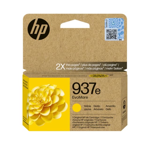 HP 937e EvoMore Yellow High Capacity Ink Cartridge - 4S6W8NE (Original)