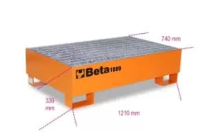 Beta Tools 1889 Steel Oil Barrel Handling Storage Base (2x 200L) 018890200