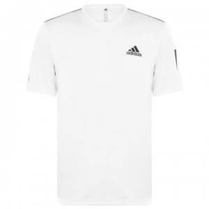 adidas Mens Tennis Club 3-Stripes T-Shirt - White/Black
