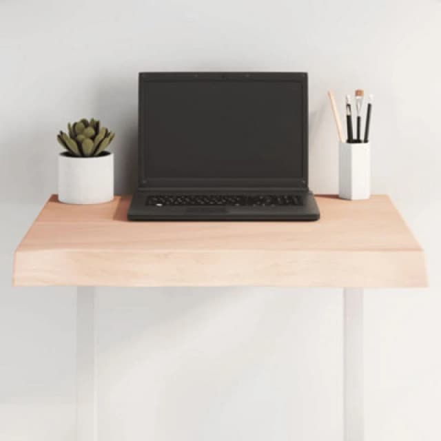 Vidaxl Table Top 60X60X6cm Untreated Solid Wood Oak Live Edge, Brown 363871