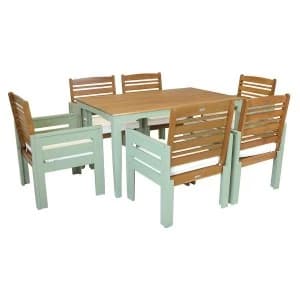 Charles Bentley Kingston 6-Seater Kingston Dining Set - Green