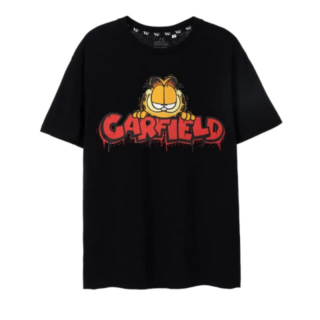 Garfield Garfield Men Short Sleeved T-Shirt in Black Size: Small Black S Male 5063203008056
