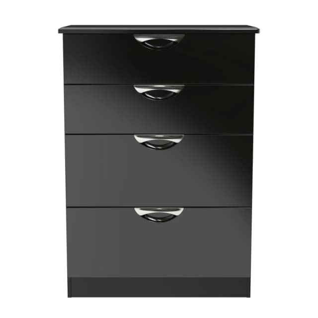 Ready Assembled 2 U Holborn 4 Drawer Deep Chest (Ready Assembled) in Black Size: Medium Black Unisex Medium