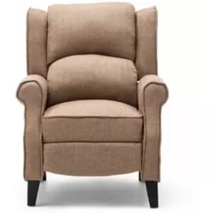 Eaton herringbone recliner chair - beige