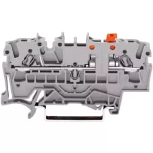 Wago 2002-1671 2 Conductor Disconnect Terminal Block Grey
