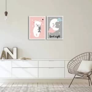 2PBCT-04 Multicolor Decorative Framed MDF Painting (2 Pieces)