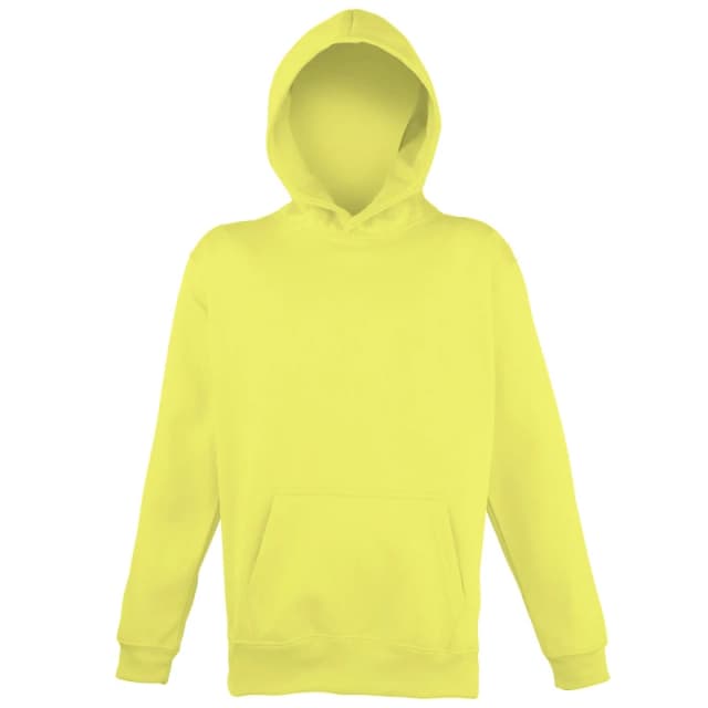 AWDis Electric Hooded Sweatshirt Hoodie in Yellow Size: 12-13 Years Yellow Unisex 12-13 Years