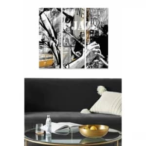 MDF389405815 Multicolor Decorative MDF Painting (3 Pieces)