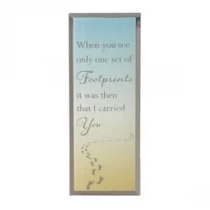 Reflections Of The Heart Footprints Standing Plaque