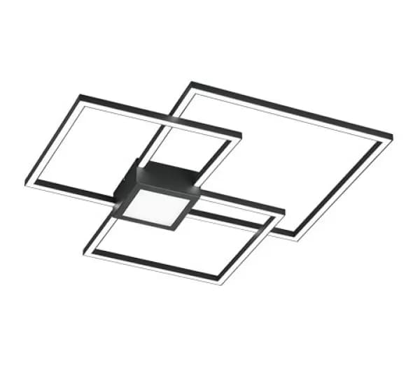 Hydra Modern 38W LED Semi Flush Light Anthracite 3000K