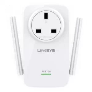 Linksys Re6700 Amplify Universal Dual Band Ac1200 Wi fi Range Extender With Music Streaming Ac Power Pass through Gigabit Ethernet