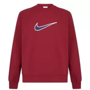 Nike Swoosh Fleece Crew Sweater Mens - Red