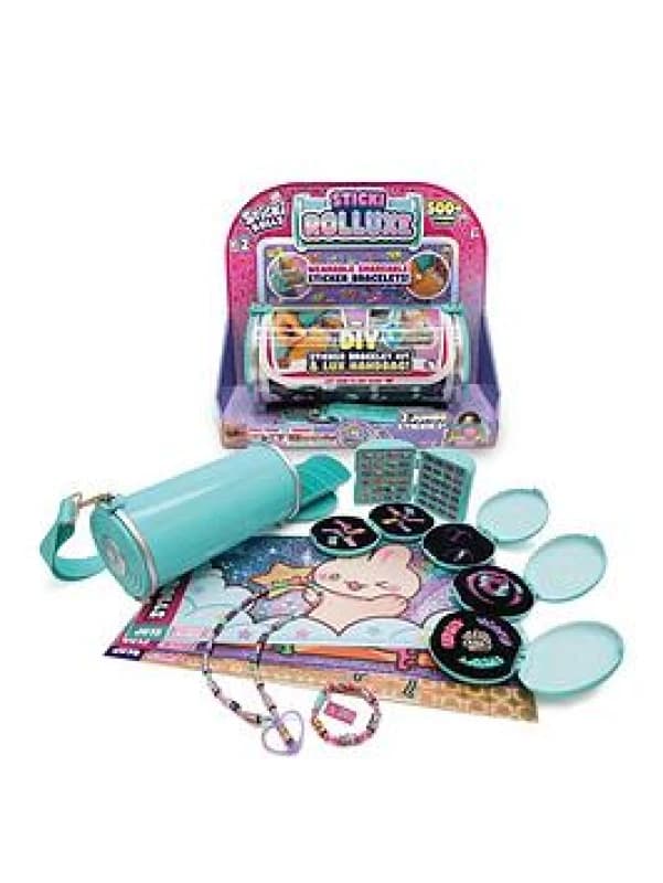 Sticki Rolls Sticki Rolluxe Series 2 - Glam Handbag + Craft Kit Includes 3 Jumbo Stickies Supplies for 10 Bracelets & 2 Pendants