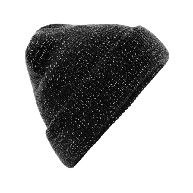 Beechfield Beechfield Men Reflective Beanie in Black One Size Male 5063377024777