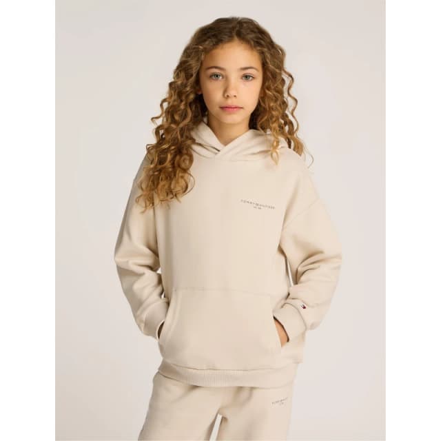 TOMMY HILFIGER 1985 Mini Corp Logo Hoodie Juniors OTH Hoodies 4Y Beige 52995204135