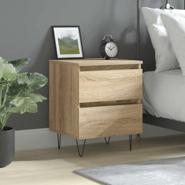 VIDAXL Bedside Cabinet Sonoma Oak 40x35x50cm Engineered Wood Vidaxl 826882