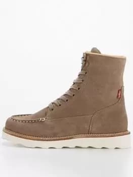 Levis Darrow Suede Lace Up Boot - Taupe, Brown, Size 7, Women
