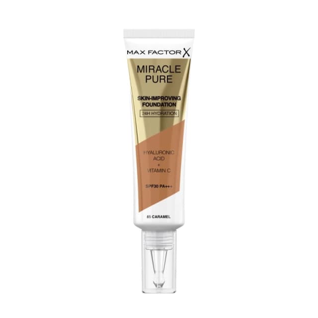 Max Factor Miracle Pure Skin Improving Foundation 30ml (Various Shades) - Caramel