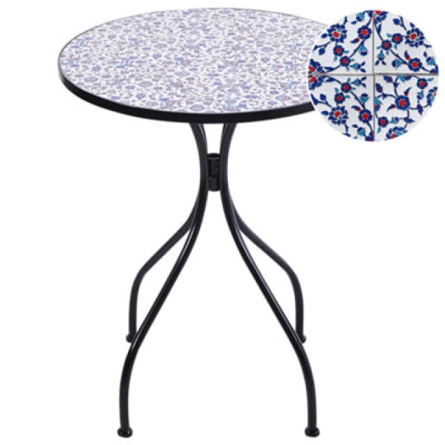Beliani Bistro Table Camprena 60 Cm 60 Cm Metal Black