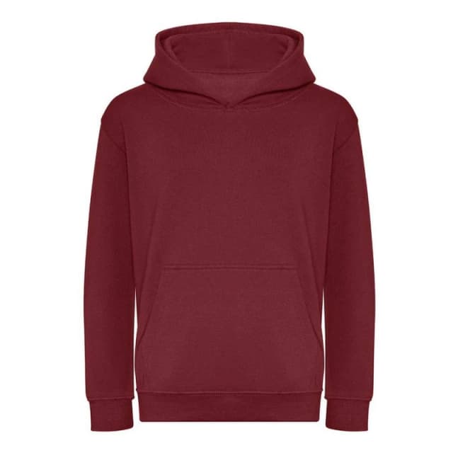 AWDis Plain Hoodie in Burgundy Size: 12-13 Years Burgundy Unisex 12-13 Years