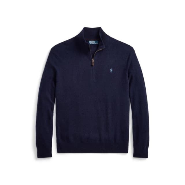 Polo Ralph Lauren Loryelle Quarter Zip Sweater Hunter Navy male L